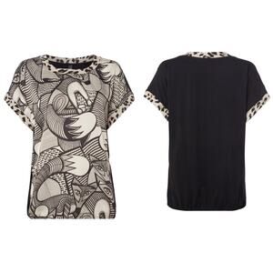 Marc Cain Artistic Fox Pattern in Black